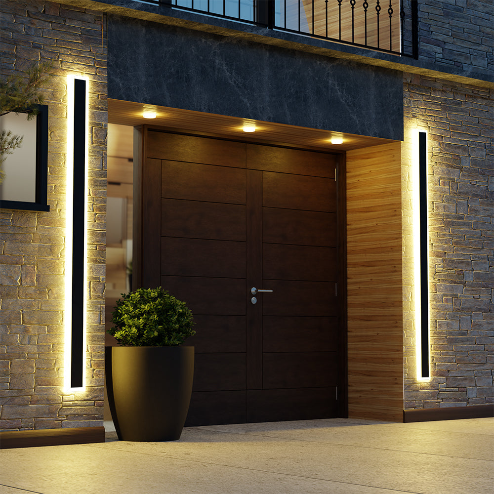 Arisha Modern LED Außenwandleuchte Schwarz Metall Garten/Balkon