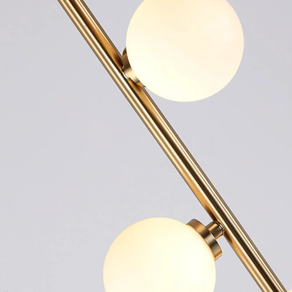 Valentina Stehlampe Glas Weiß&Warm Wohn&Schlaf&Esszimme 9 Köpfe Design LED