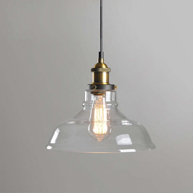 Arisha Vintage Industrie LED Pendelleuchte Esstisch/Küche Glas Metall