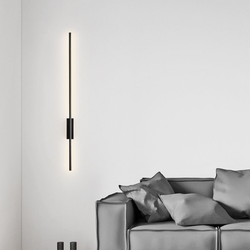 Arisha Modern Linear LED Wandleuchte Schwarz/Messing Esstisch/Schlafzimmer/Badezimmer Metall/Acryl Größen 61/80/100/120cm