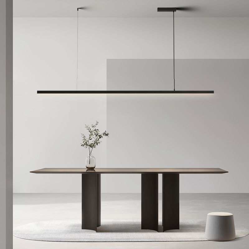 Arisha Design LED Pendelleuchte Linear Schwarz/Weiß Küche/Esszimmer Metall