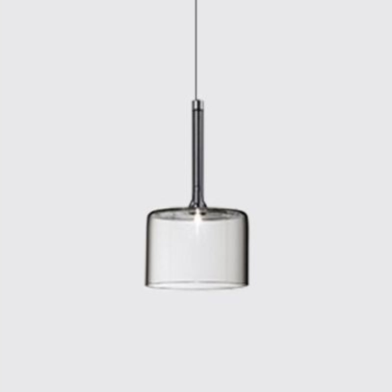 Aria Modern Zylinder LED Pendelleuchte Klar/Rot/Orange/Grau Esstisch Glas