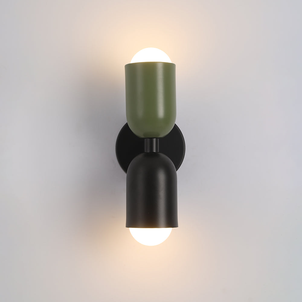 Aria Wandleuchte 2 Flamming Modern LED Schwarz Innen/Flur