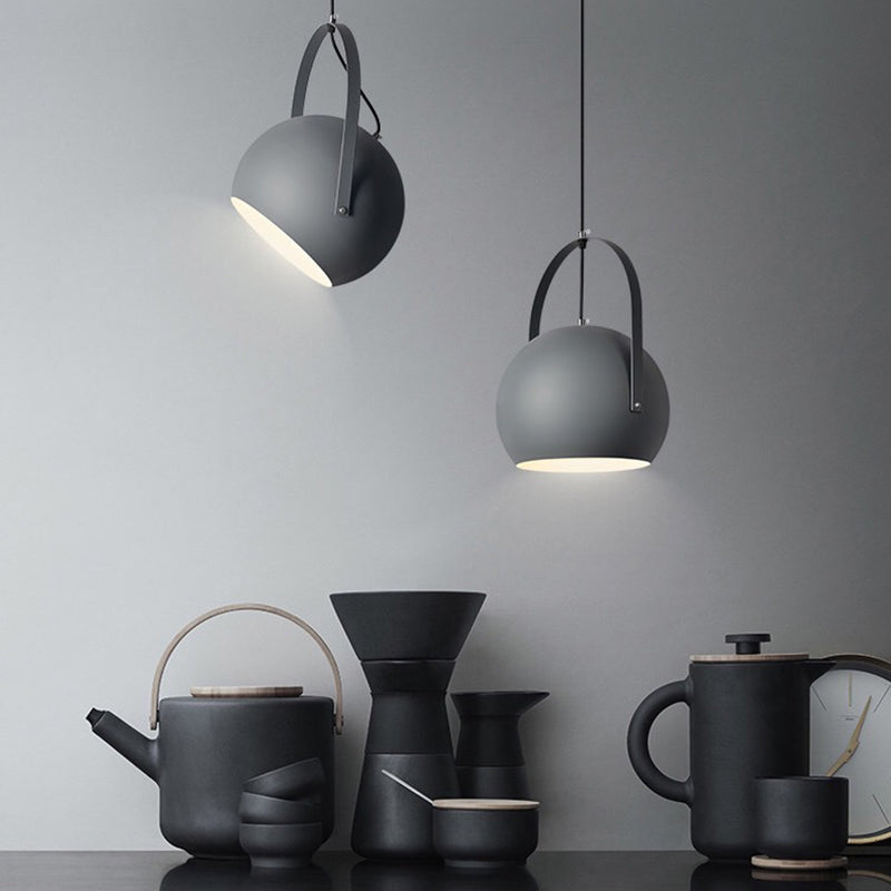 Aria Kugel LED Pendelleuchte Gelb/Blau/Grau Esszimmer
