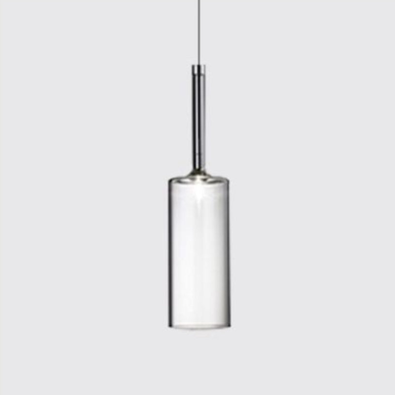Aria Modern Zylinder LED Pendelleuchte Klar/Rot/Orange/Grau Esstisch Glas