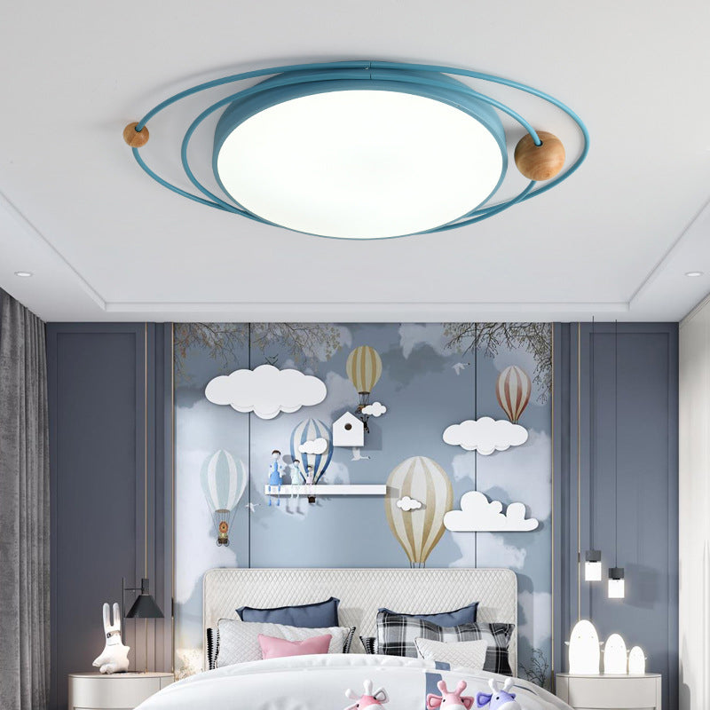 Arisha Nordic Modern LED Deckenleuchte Schwarz Holz Kinderzimmer