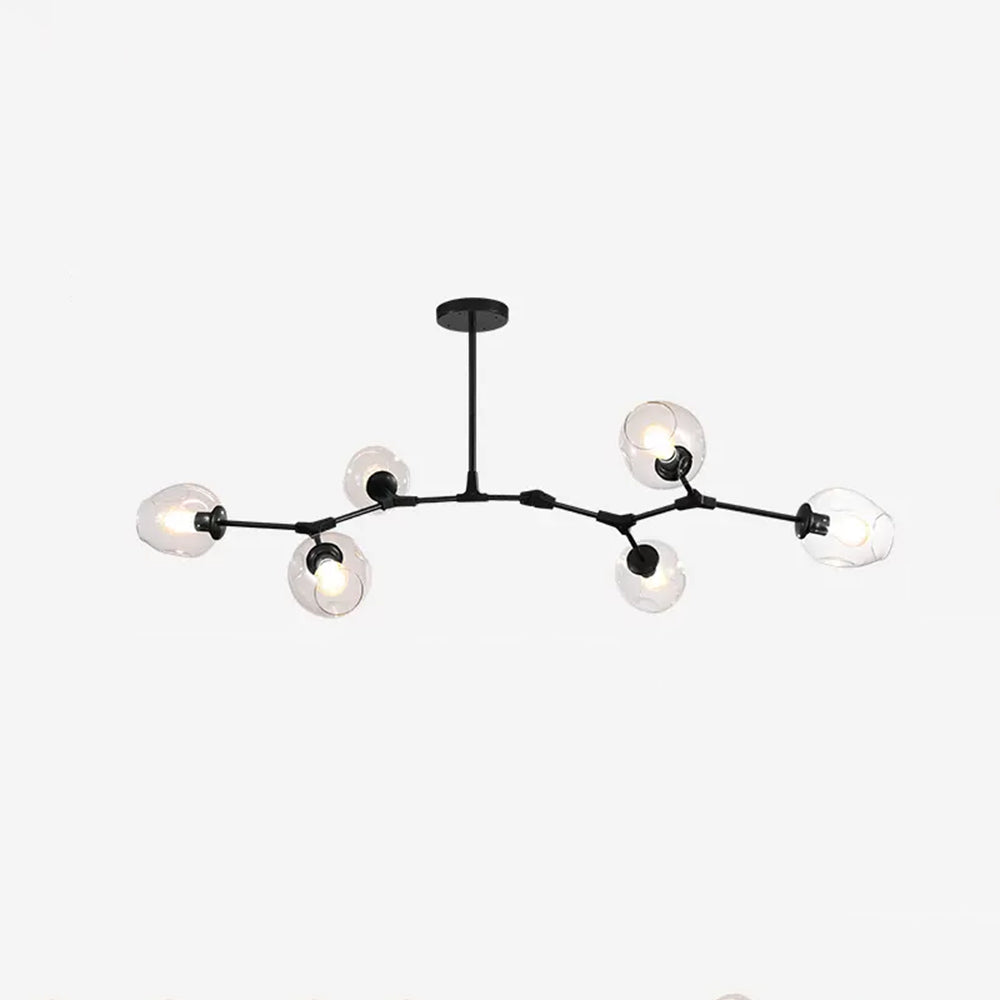 Valentina Pendelleuchte Schwarze/Gold Wohnzimmer/Schlafzimmer Glas