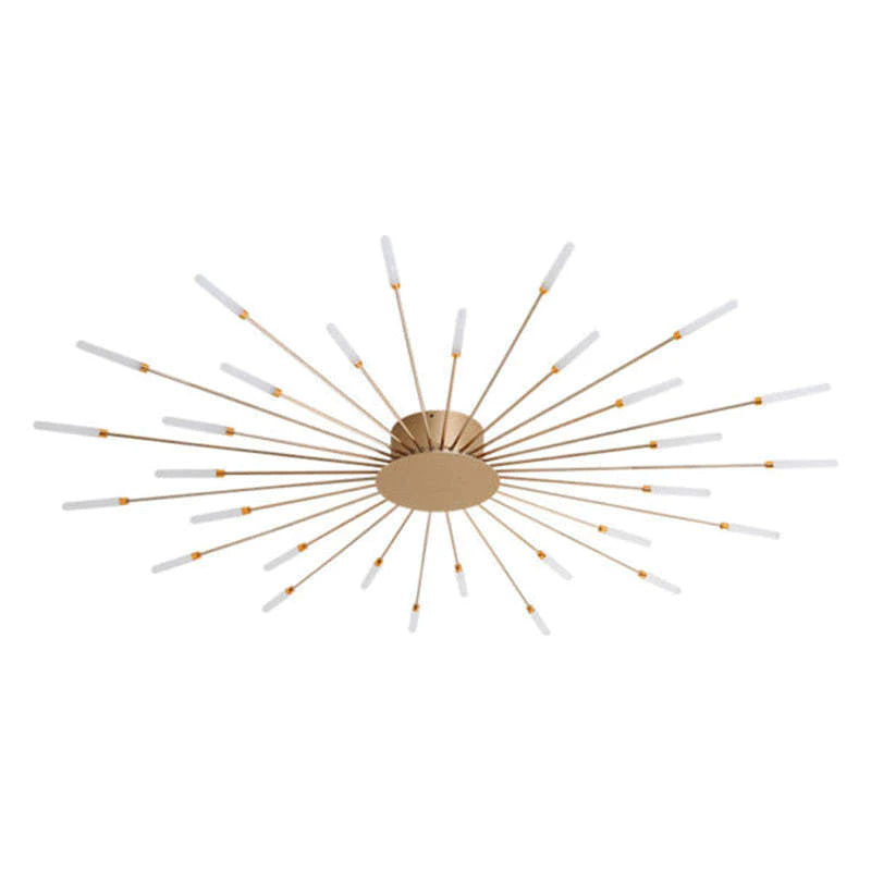 Arisha Industrial LED Deckenleuchte Schwarz/Gold Wohnzimmer Metall