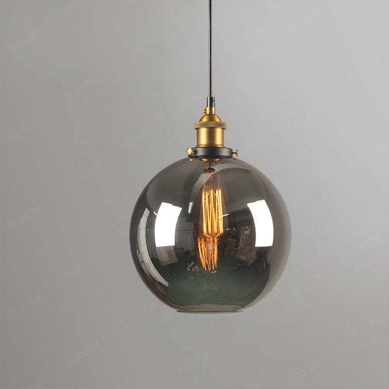 Arisha Vintage Industrie LED Pendelleuchte Esstisch/Küche Glas Metall