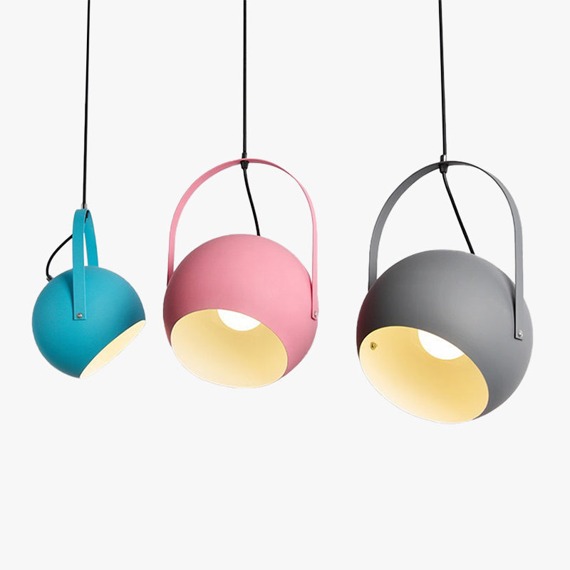 Aria Kugel LED Pendelleuchte Gelb/Blau/Grau Esszimmer
