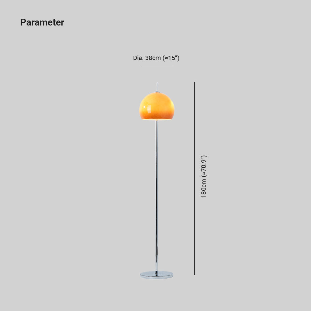 Mira Sunset Design Stehlampe Gelb Wohnzimmer/Kinderzimmer Glas