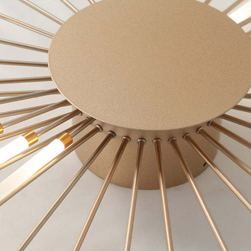 Arisha Industrial LED Deckenleuchte Schwarz/Gold Wohnzimmer Metall