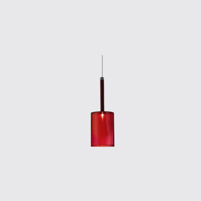 Aria Modern Zylinder LED Pendelleuchte Klar/Rot/Orange/Grau Esstisch Glas