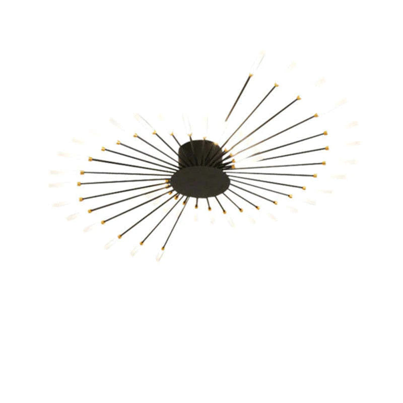 Arisha Industrial LED Deckenleuchte Schwarz/Gold Wohnzimmer Metall