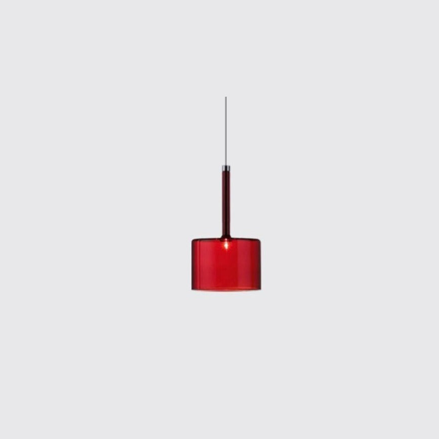 Aria Modern Zylinder LED Pendelleuchte Klar/Rot/Orange/Grau Esstisch Glas