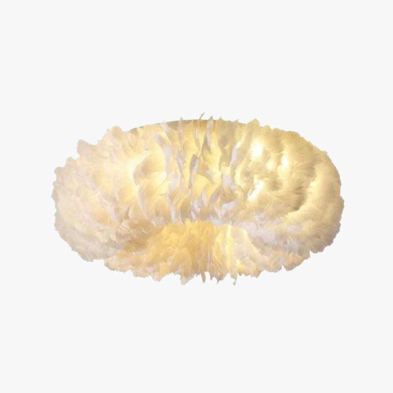 O'Moore Boho LED Deckenleuchte Weiß/Gelb/Grau Metall Schlafzimmer