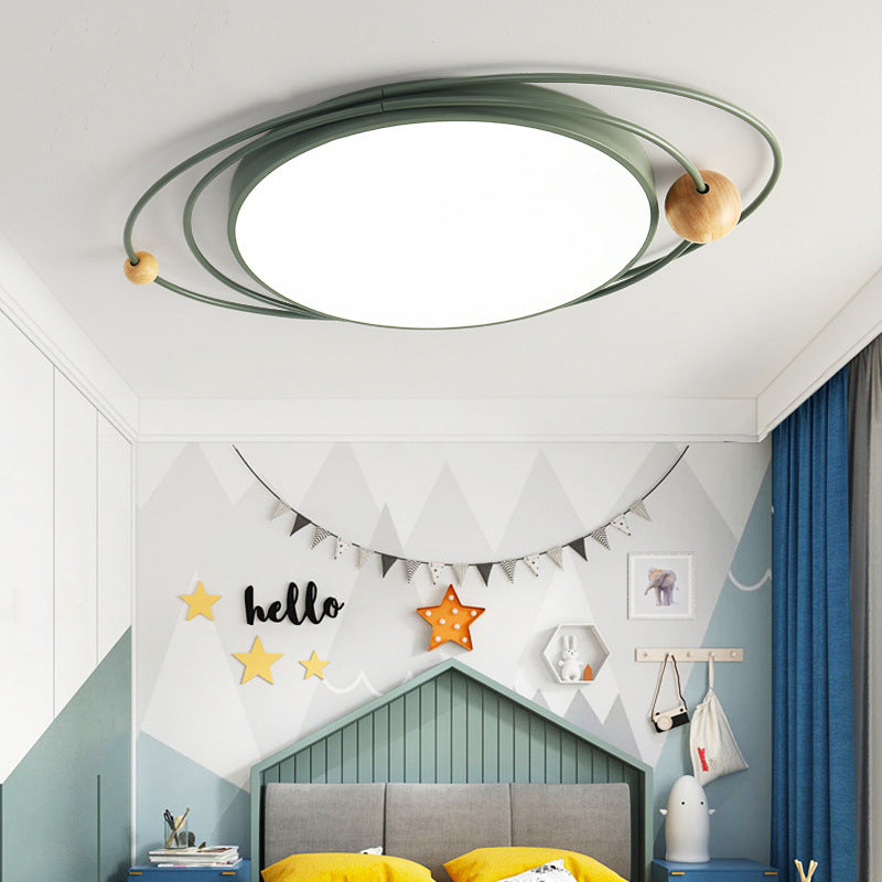 Arisha Nordic Modern LED Deckenleuchte Schwarz Holz Kinderzimmer