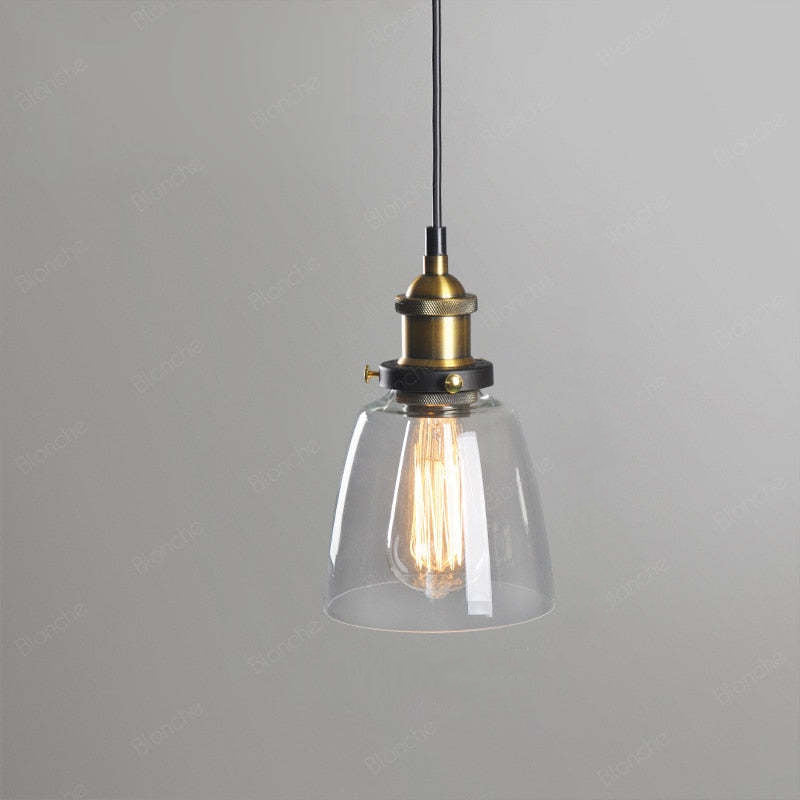 Arisha Vintage Industrie LED Pendelleuchte Esstisch/Küche Glas Metall