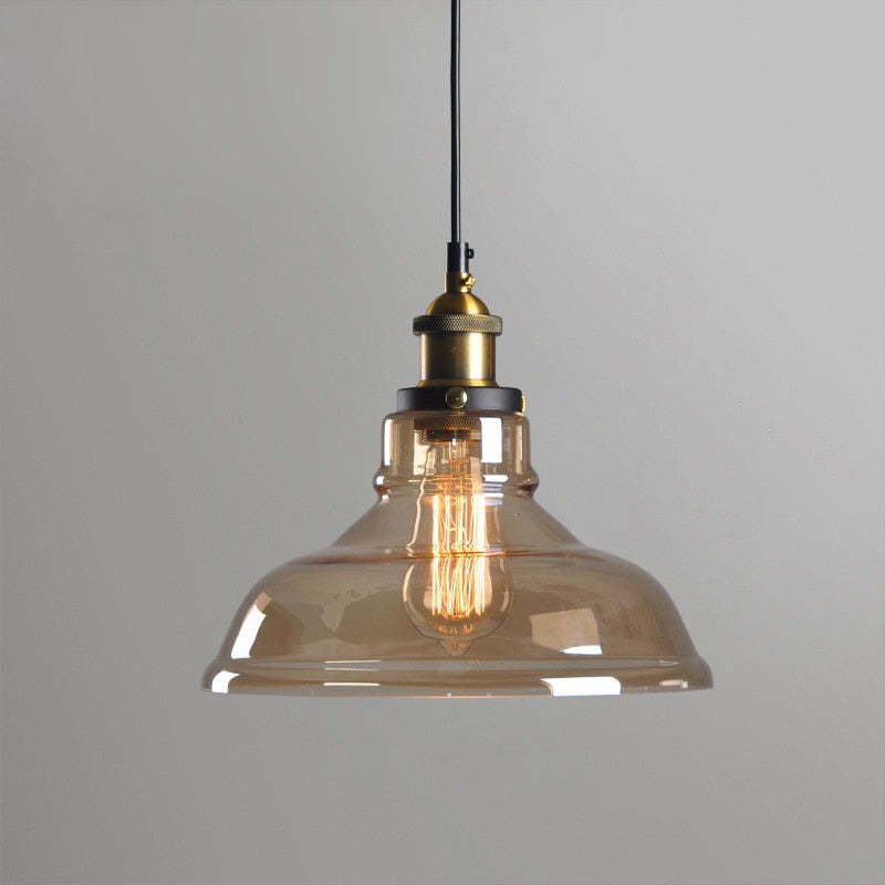Arisha Vintage Industrie LED Pendelleuchte Esstisch/Küche Glas Metall