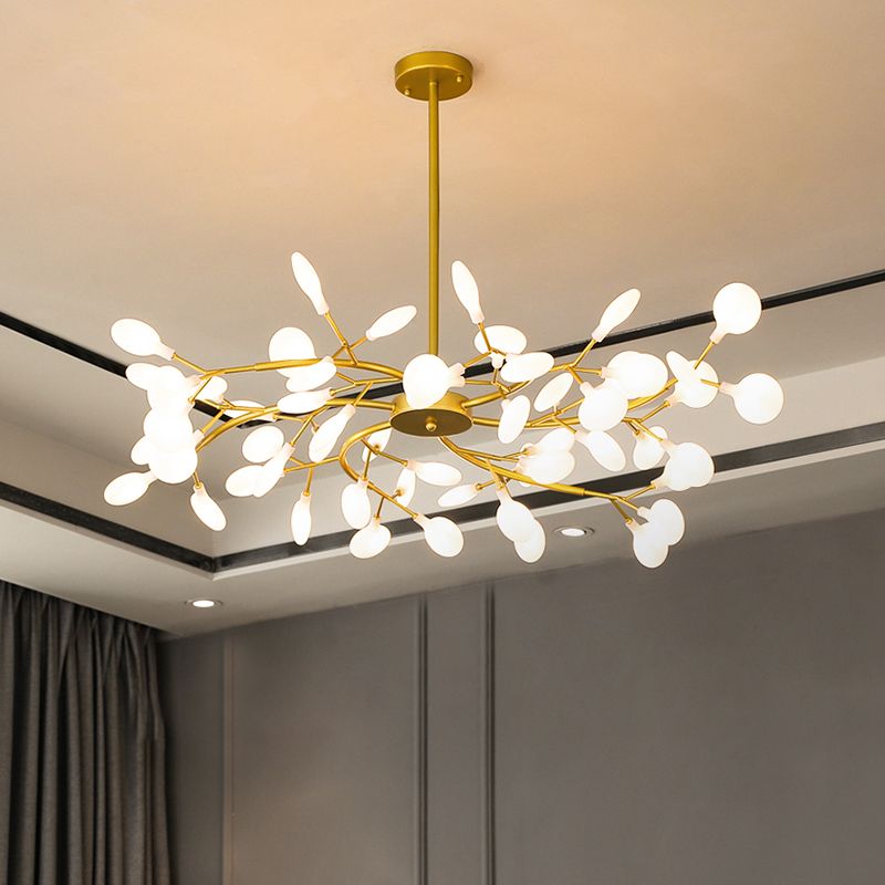 Olivia LED Pendelleuchte Schwarz/Gold Metall Acryl