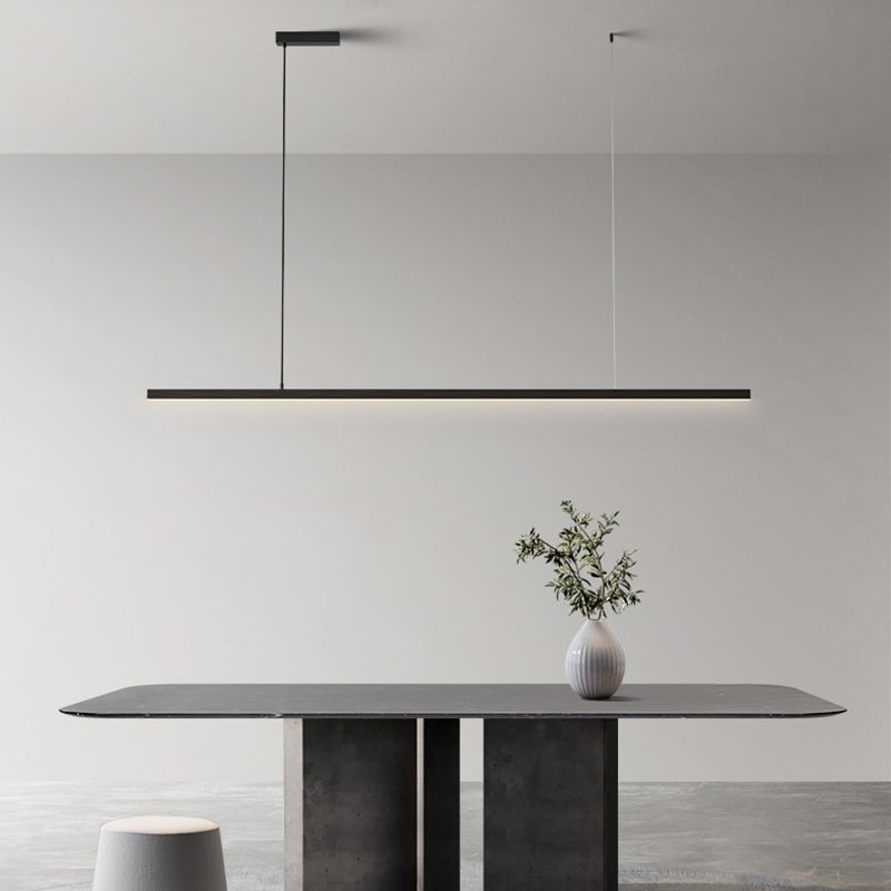 Arisha Design LED Pendelleuchte Linear Schwarz/Weiß Küche/Esszimmer Metall