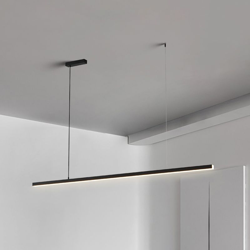 Arisha Design LED Pendelleuchte Linear Schwarz/Weiß Küche/Esszimmer Metall