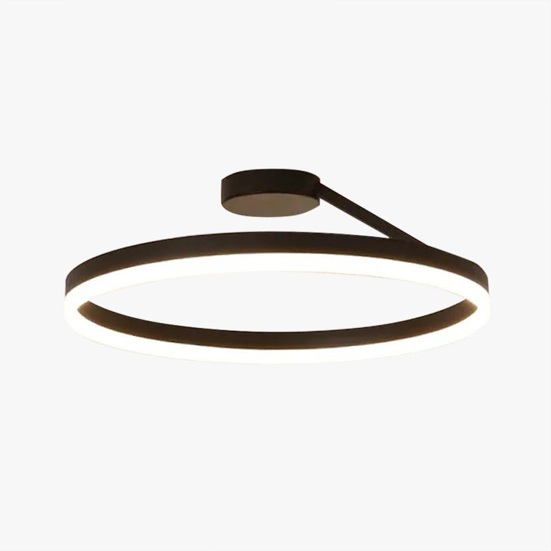 Arisha Deckenleuchte Ring  Modern LED  Schwarz/Weiß Wohnzimmer Flur Metall