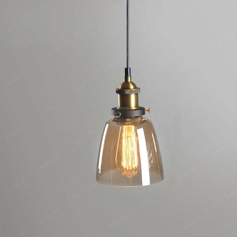 Arisha Vintage Industrie LED Pendelleuchte Esstisch/Küche Glas Metall