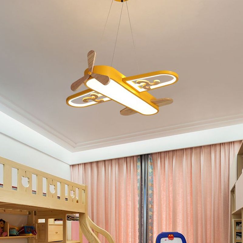 Arisha Modern Flugzeug Pendelleuchte Gelb/Blau Kinderzimmer