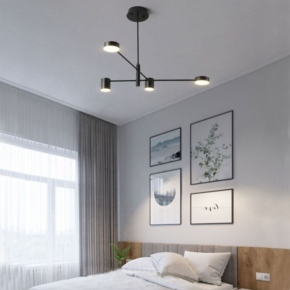 Arisha Modern Industrie Zweig LED Pendelleuchte Schwarz/Gold Schlaf/Wohnzimmer Metall