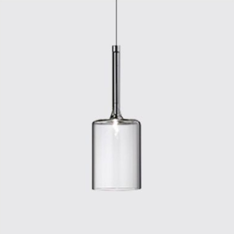 Aria Modern Zylinder LED Pendelleuchte Klar/Rot/Orange/Grau Esstisch Glas