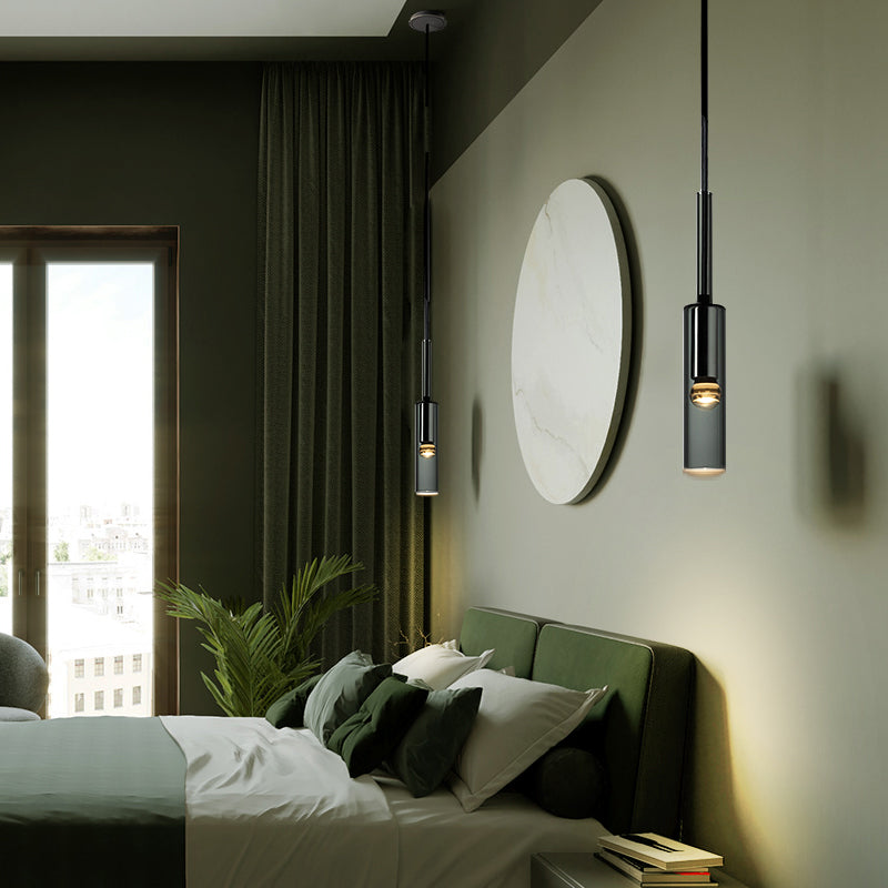 Arisha Modern LED Wandleuchte Schwarz Schlafzimmer/Bad Glas Metall