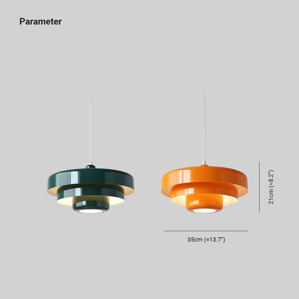 Aria  Pendelleuchte Orange/Grün/Weiß Modern LED  Wohnzimmer