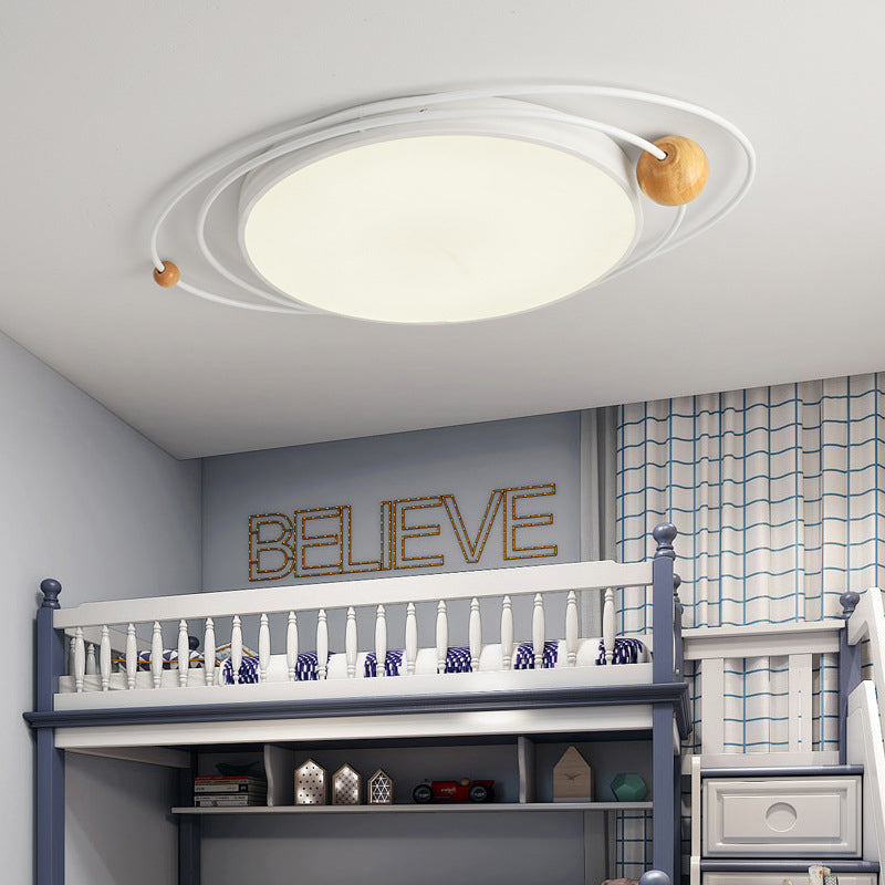 Arisha Nordic Modern LED Deckenleuchte Schwarz Holz Kinderzimmer