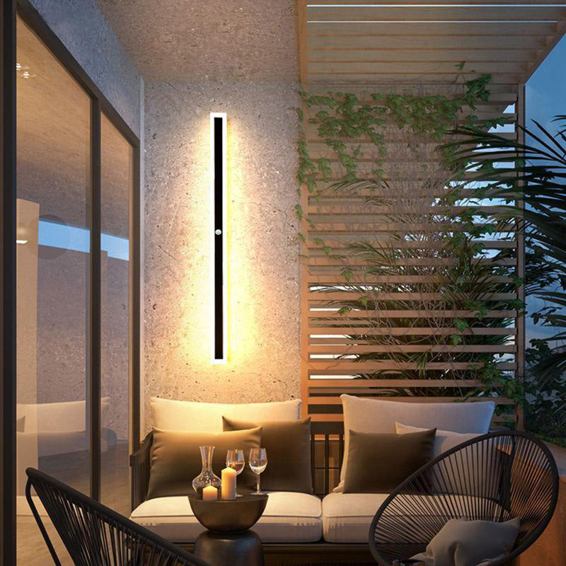 Arisha Modern LED Außenwandleuchte Schwarz Metall Garten/Balkon