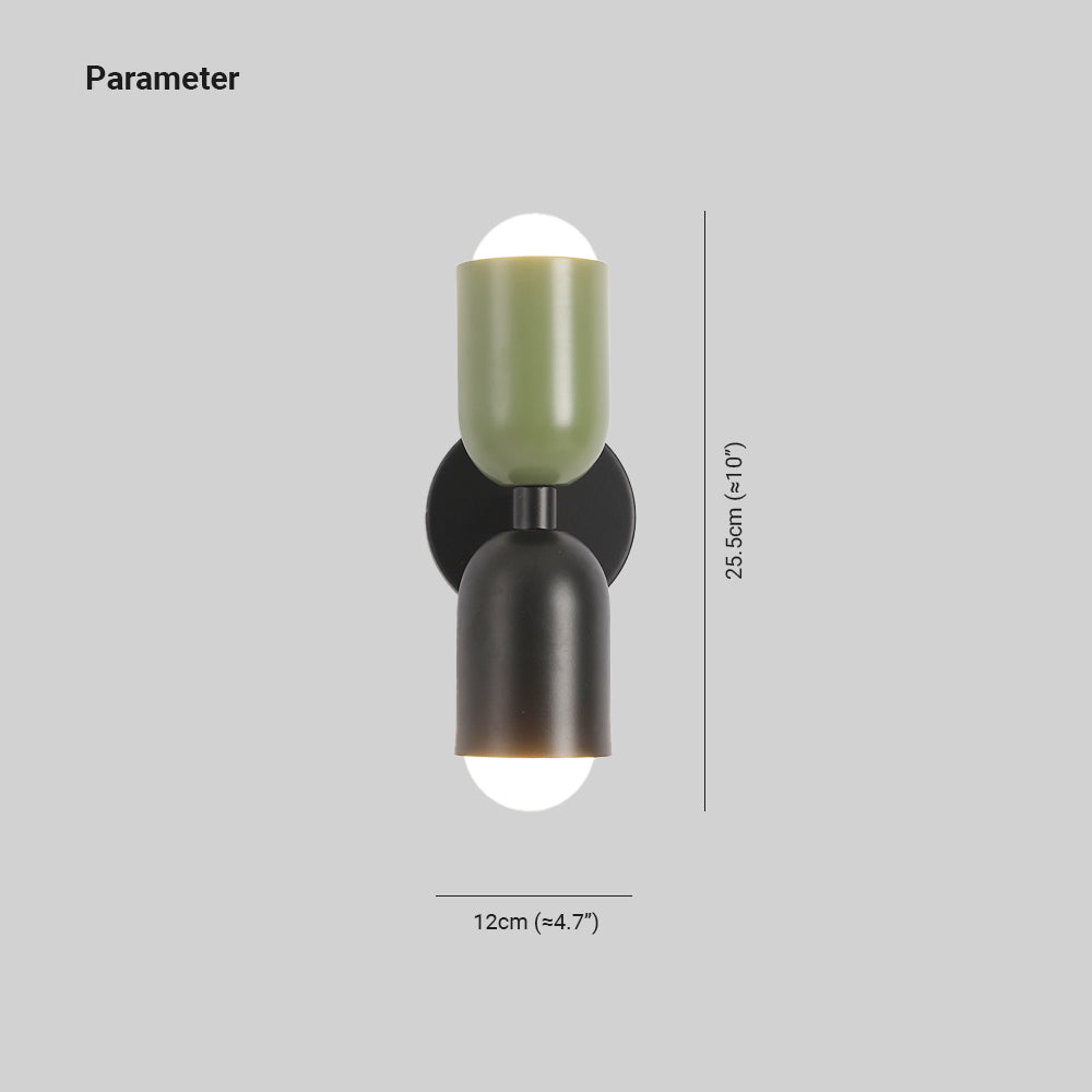 Aria  Wandleuchte 2 Flamming  Modern LED Schwarz Innen/Flur