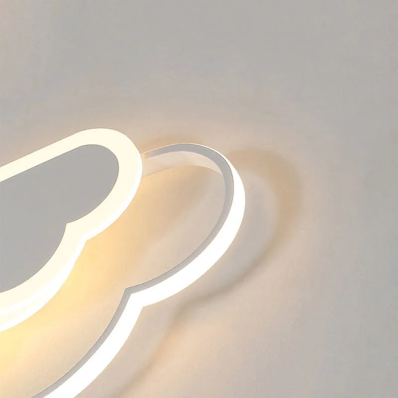 Arisha Modern Wolk LED Deckenleuchte Weiß/Rosa Schlafzimmer Metall Acryl