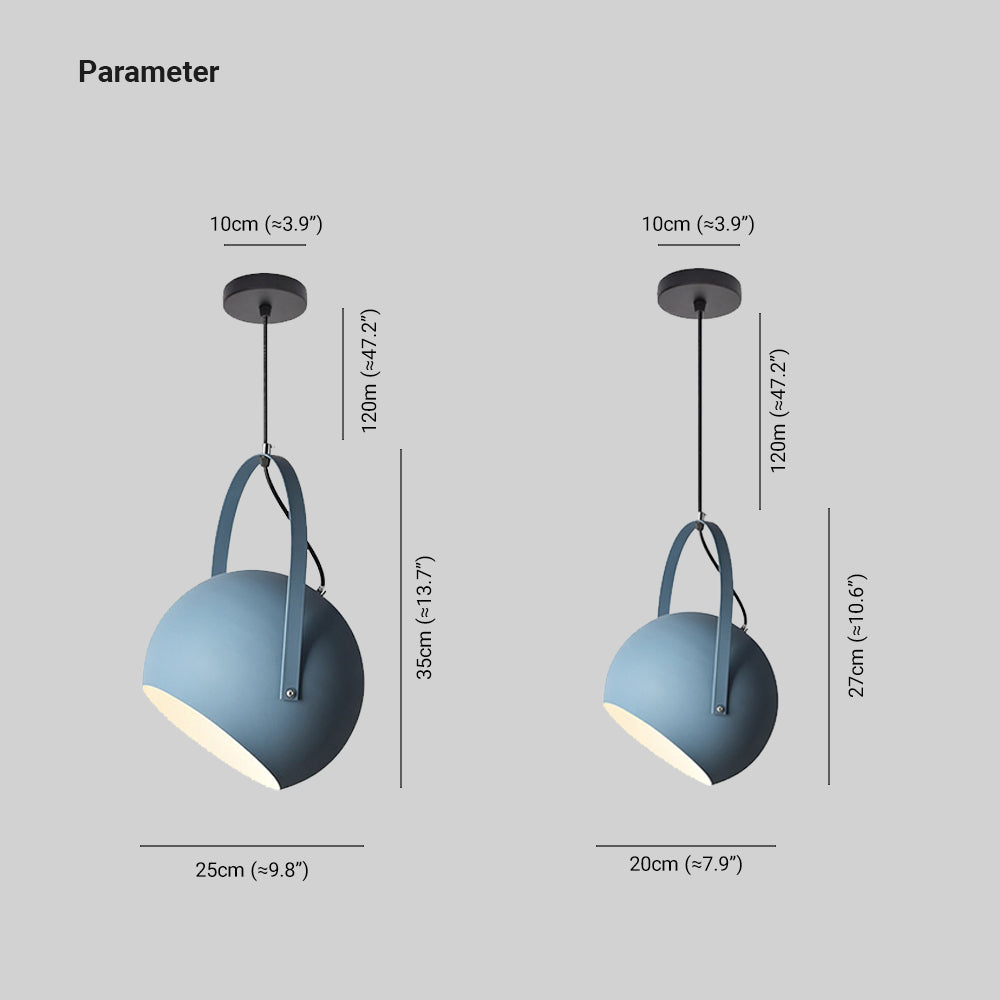 Aria  Kugel LED Pendelleuchte Gelb/Blau/Grau Esszimmer