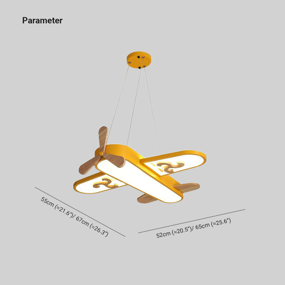 Arisha Modern Flugzeug Pendelleuchte Gelb/Blau Kinderzimmer