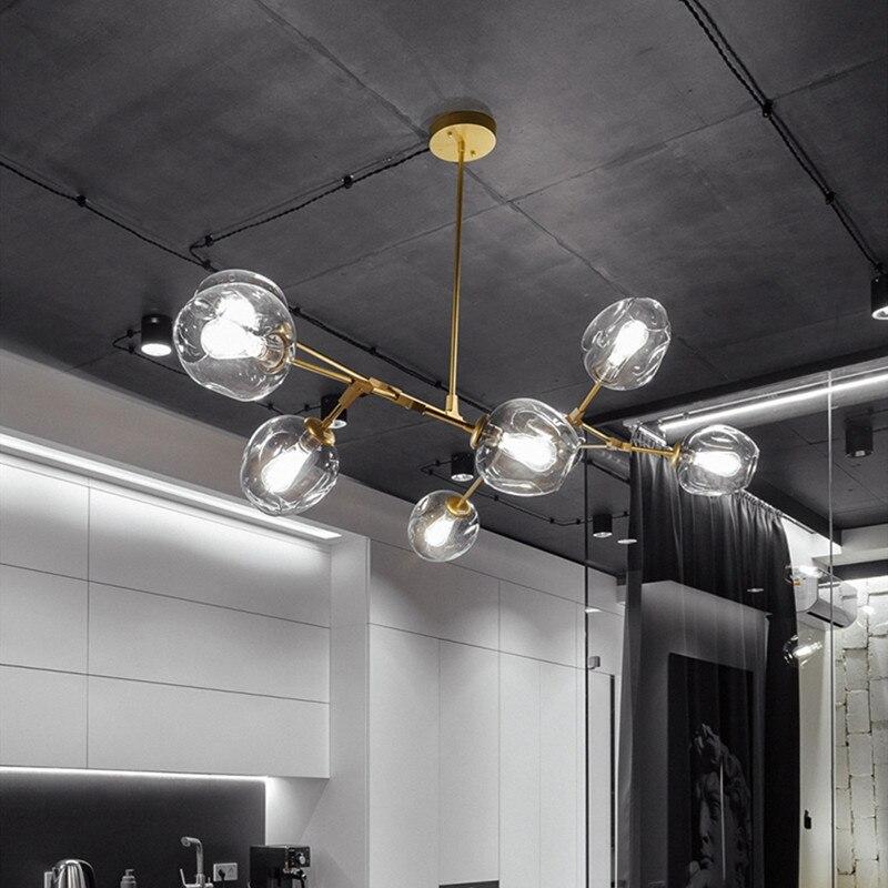 Valentina Pendelleuchte Schwarze/Gold Wohnzimmer/Schlafzimmer Glas