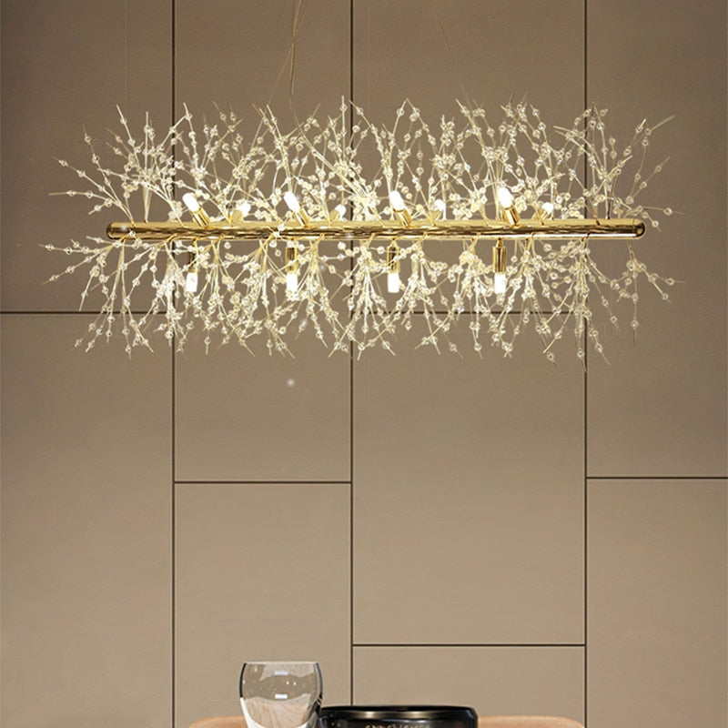 Kristy Pendelleuchte Hängelampe Gold Ess/Wohnzimmer   Modern Design LED
