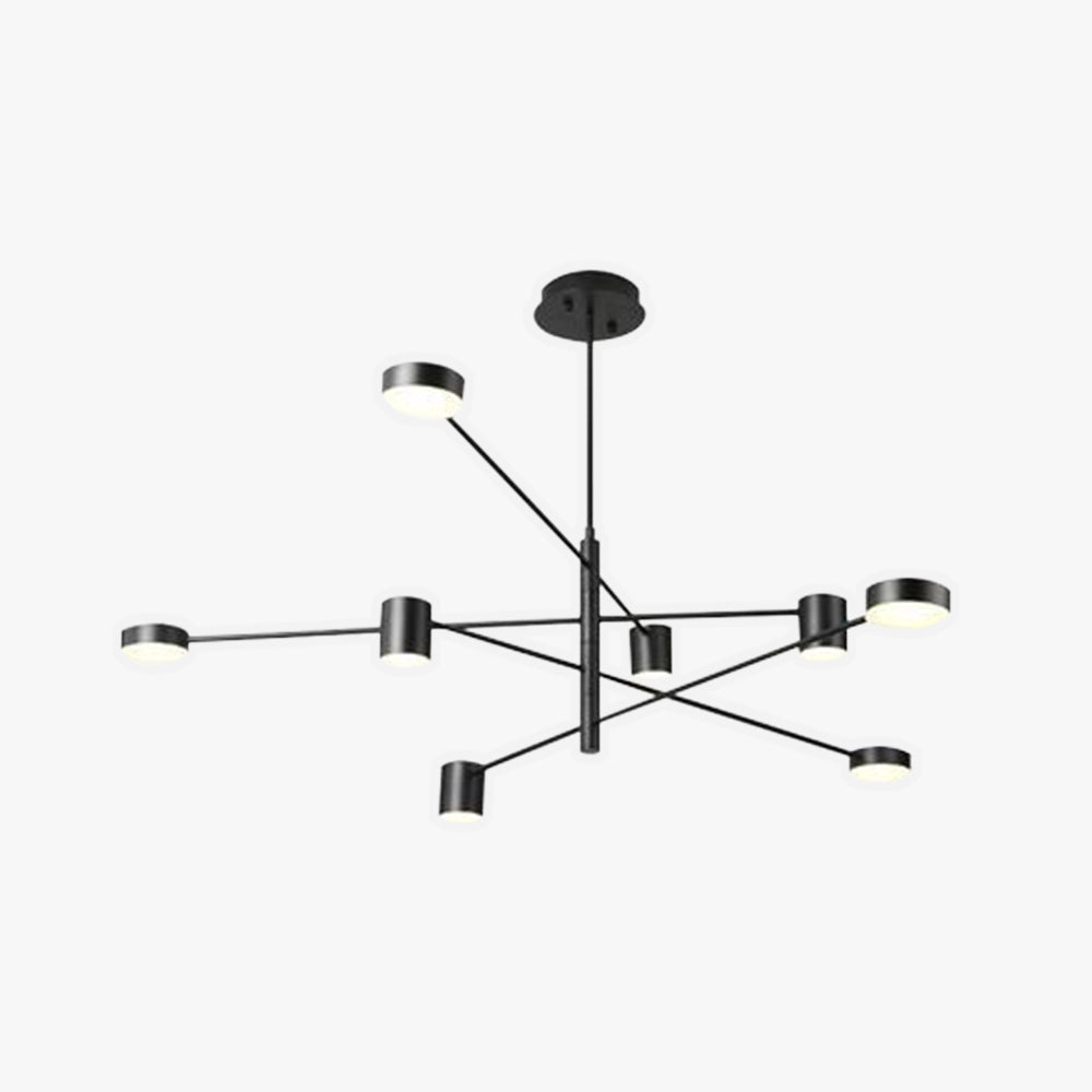 Arisha Modern Industrie Zweig LED Pendelleuchte Schwarz/Gold Schlaf/Wohnzimmer Metall