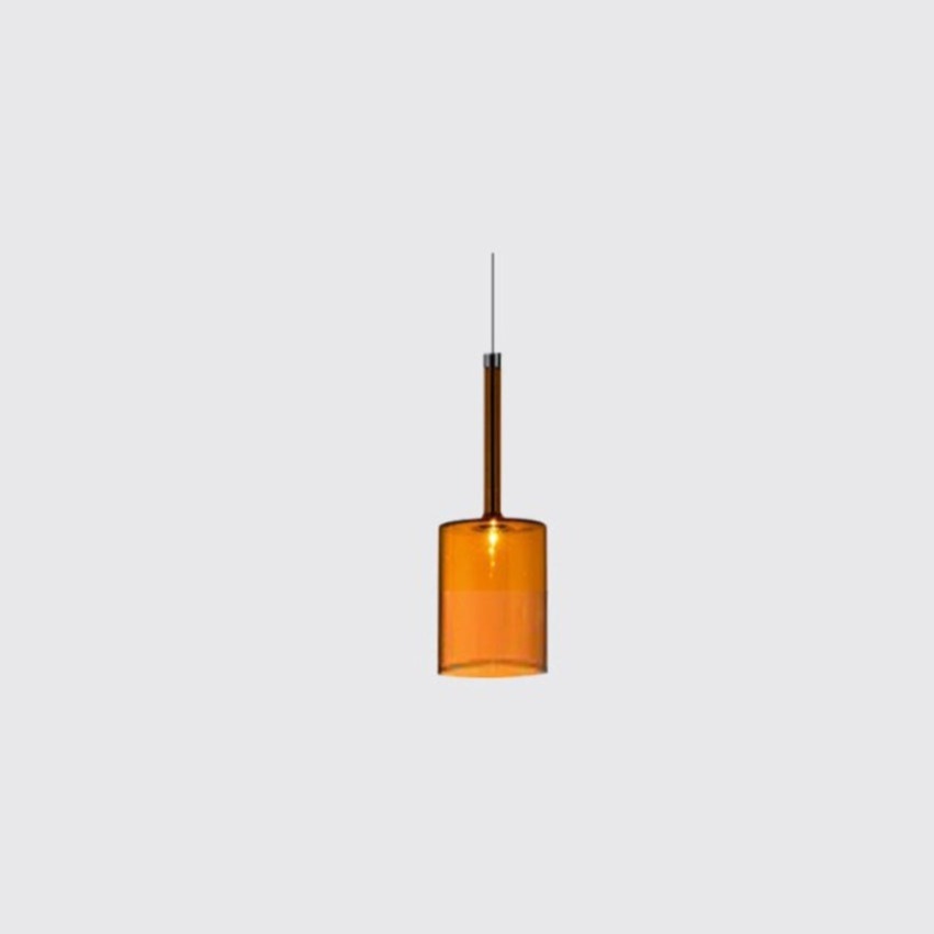 Aria Modern Zylinder LED Pendelleuchte Klar/Rot/Orange/Grau Esstisch Glas